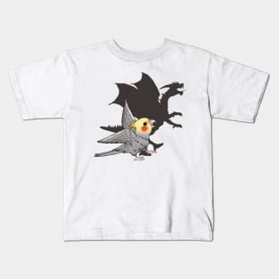 Wings of Fire: The Dragonhearted Cockatiel Kids T-Shirt